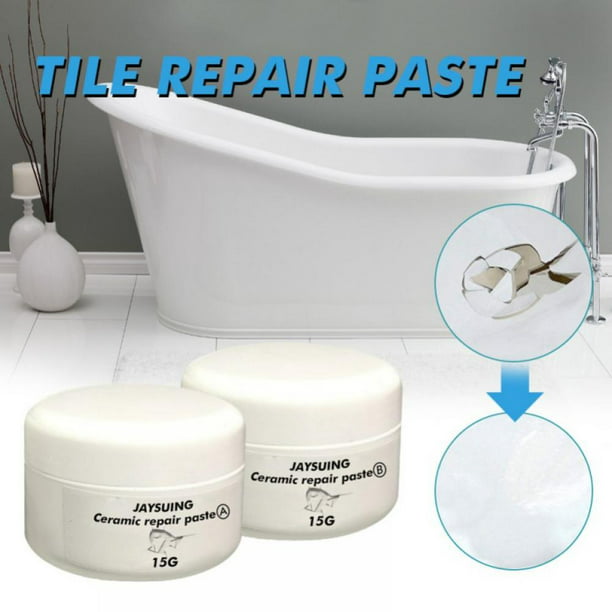 Holes Bath Repair Kit Tile Adhesive Hot Tub Repair Kit Countertop Refinishing Kit for Scratch Cracks Tub Tile and Shower Tray Repair Kits 